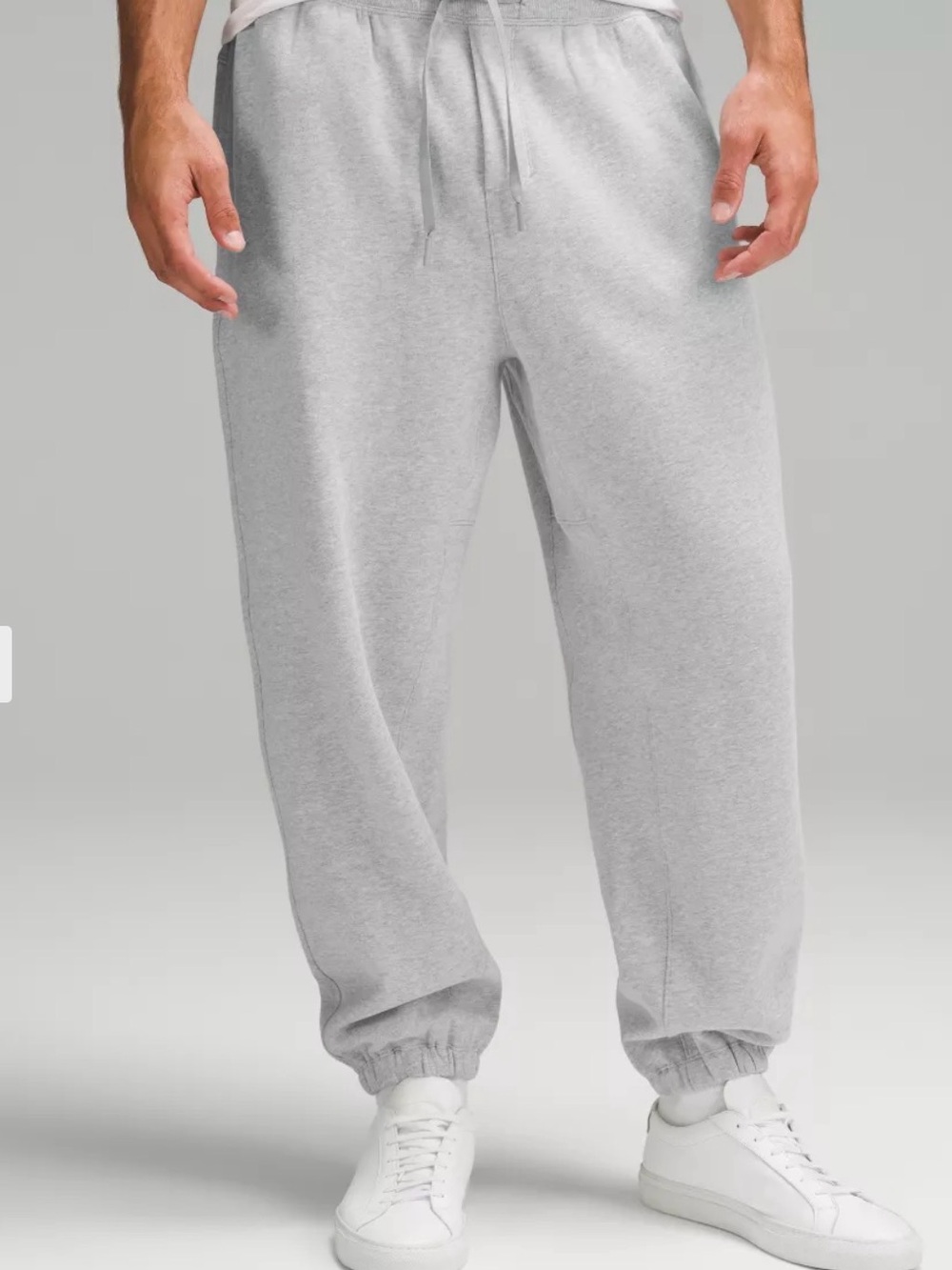 Lululemon Men's Steady State Relaxed Gray Fleece Jogger Sweatpants